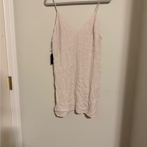 Wilfred Aritzia Pink/White Linen mini dress size medium - Picture 1 of 5